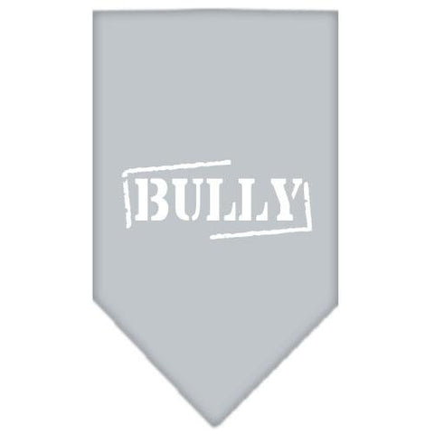 Bully Screen Print Bandana Grey Small