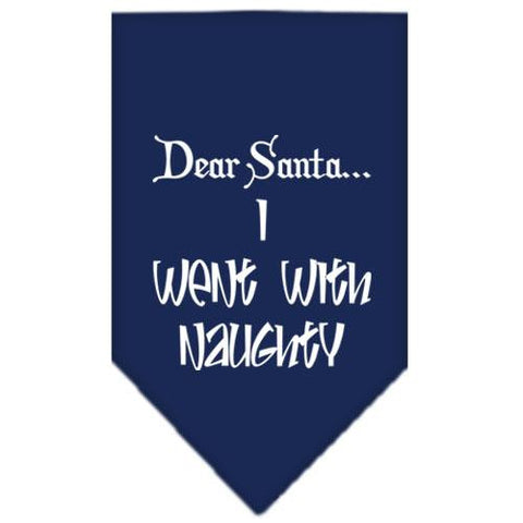 Went with Naughty Screen Print Bandana Navy Blue large