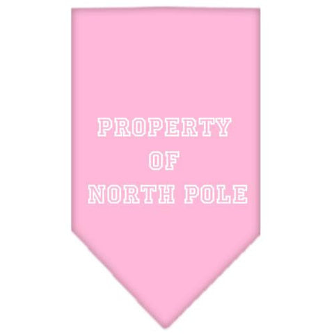 Property of North Pole Screen Print Bandana Light Pink Large