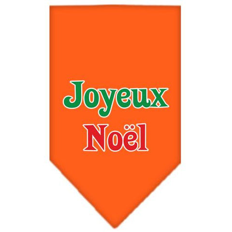 Joyeux Noel Screen Print Bandana Orange Small