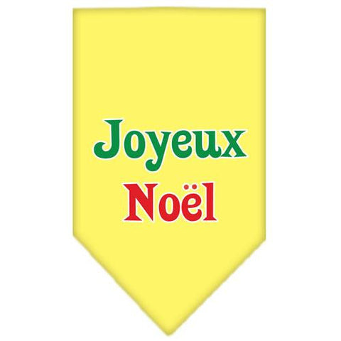 Joyeux Noel Screen Print Bandana Yellow Small