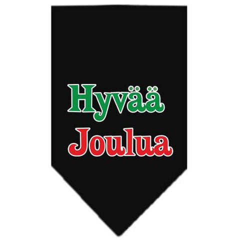 Hyvaa Joulua Screen Print Bandana Black Large