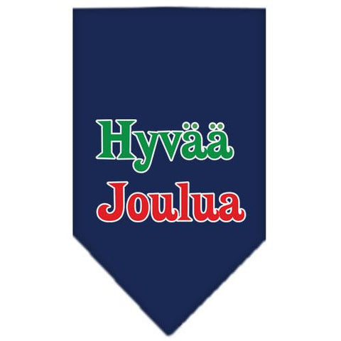 Hyvaa Joulua Screen Print Bandana Navy Blue large