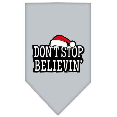 Dont Stop Believin Screen Print Bandana Grey Large