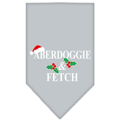 Aberdoggie Christmas Screen Print Bandana Grey Large