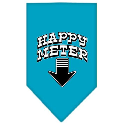 Happy Meter Screen Print Bandana Turquoise Large