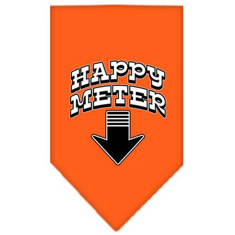 Happy Meter Screen Print Bandana Orange Small