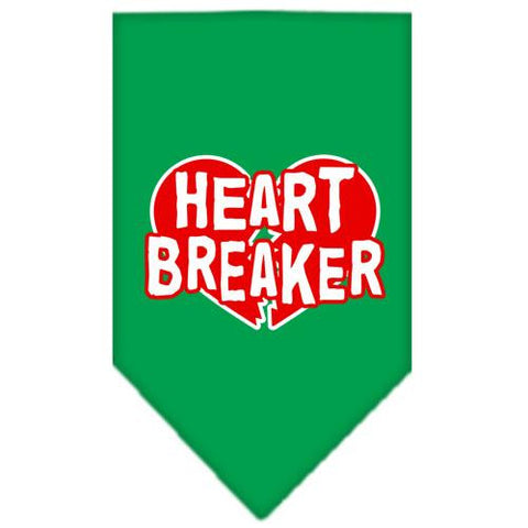 Heart Breaker Screen Print Bandana Emerald Green Large