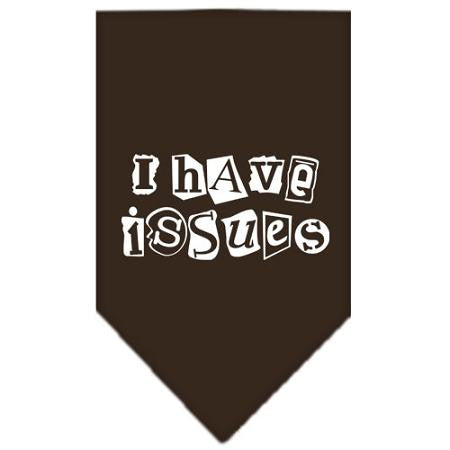 I Have Issues Screen Print Bandana Cocoa Large