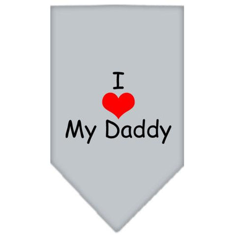 I Heart My Daddy  Screen Print Bandana Grey Large