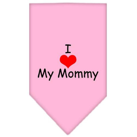 I Heart My Mommy  Screen Print Bandana Light Pink Small