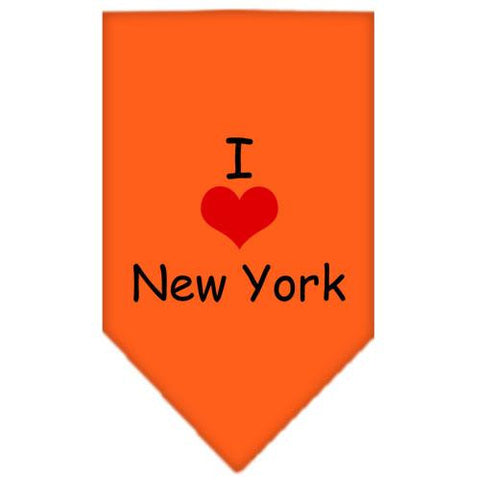 I Heart New York  Screen Print Bandana Orange Large