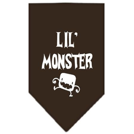 Lil Monster  Screen Print Bandana Cocoa Small