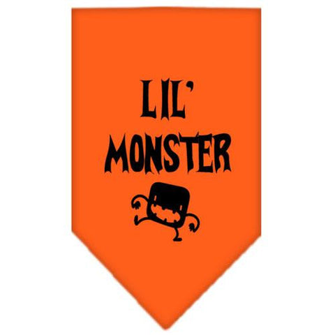 Lil Monster  Screen Print Bandana Orange Small