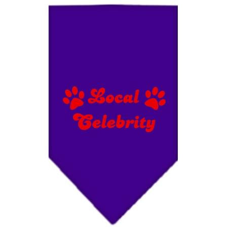 Local Celebrity Screen Print Bandana Purple Large