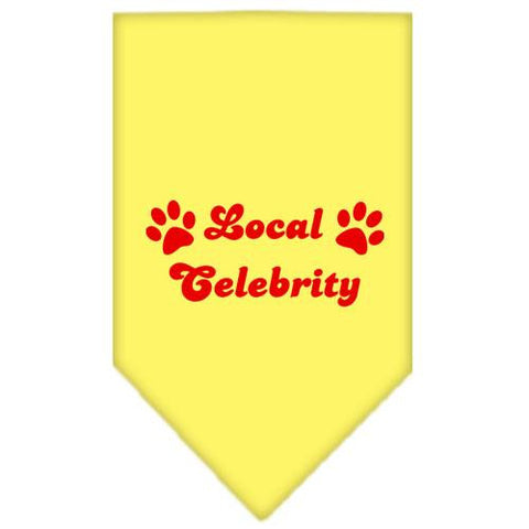 Local Celebrity Screen Print Bandana Yellow Large