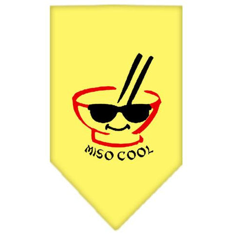 Miso Cool Screen Print Bandana Yellow Small