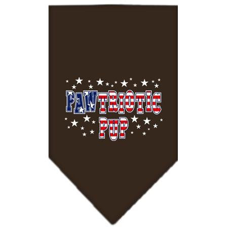 Pawtriotic Pup Screen Print Bandana Cocoa Large