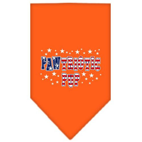 Pawtriotic Pup Screen Print Bandana Orange Small