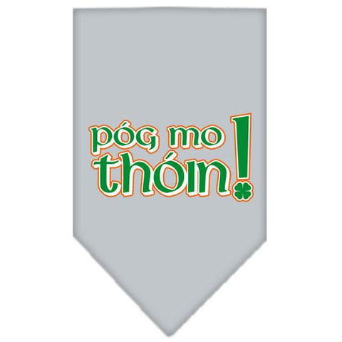 Pog Mo Thoin Screen Print Bandana Grey Large