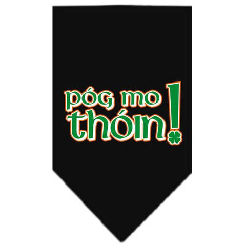 Pog Mo Thoin Screen Print Bandana Black Small