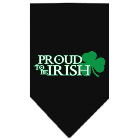 Proud to be Irish Screen Print Bandana Black Small