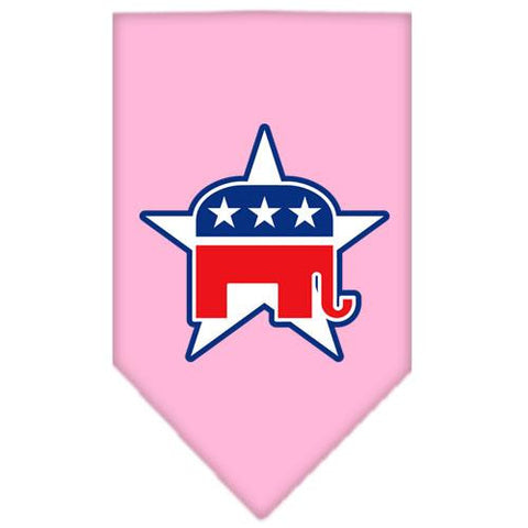 Republican Screen Print Bandana Light Pink Large