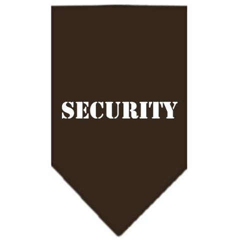 Security  Screen Print Bandana Cocoa Large