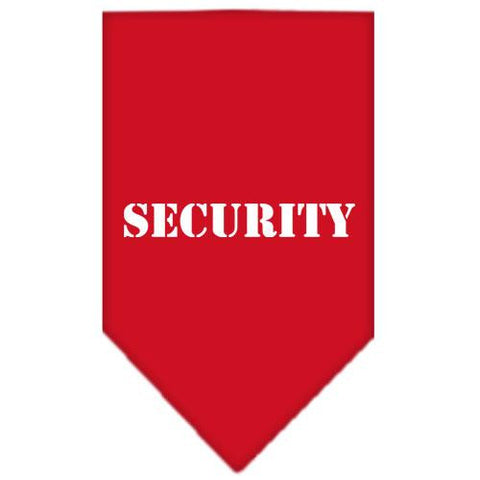 Security  Screen Print Bandana Red Large