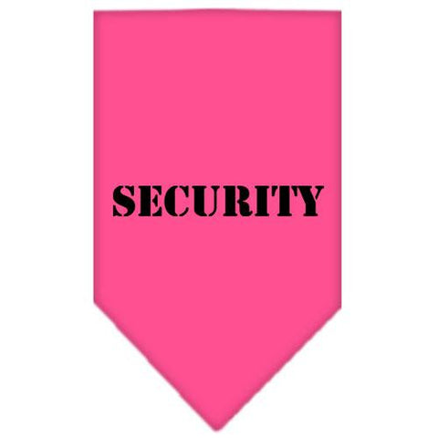 Security  Screen Print Bandana Bright Pink Small