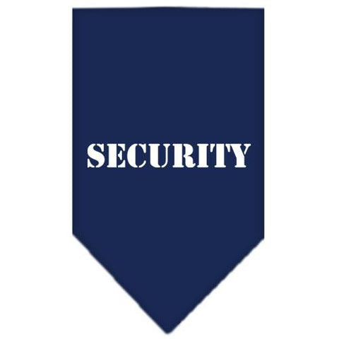 Security  Screen Print Bandana Navy Blue Small