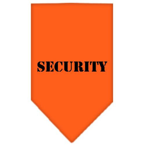 Security  Screen Print Bandana Orange Small