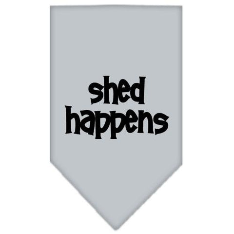 Shed Happens  Screen Print Bandana Grey Small