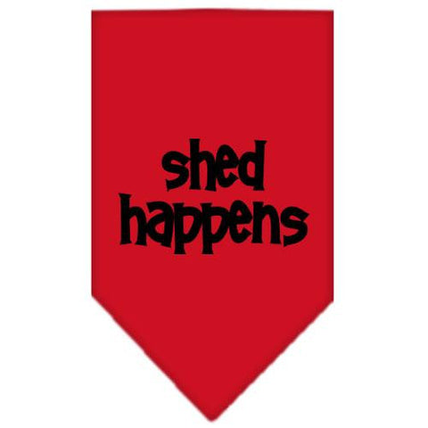 Shed Happens  Screen Print Bandana Red Small