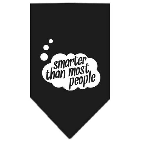 Smarter then most People Screen Print Bandana Black Large