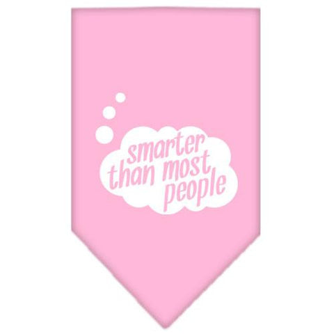 Smarter then most People Screen Print Bandana Light Pink Small