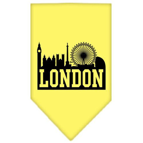 London Skyline Screen Print Bandana Yellow Small