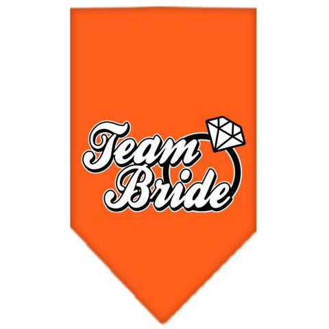 Team Bride Screen Print Bandana Orange Small