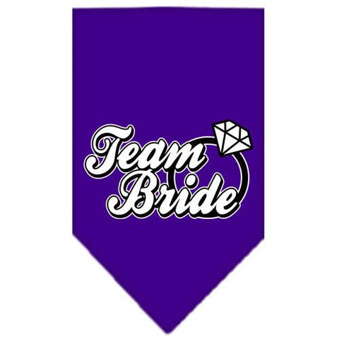 Team Bride Screen Print Bandana Purple Small