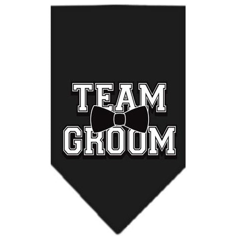 Team Groom Screen Print Bandana Black Large