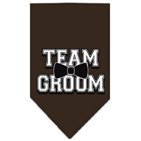 Team Groom Screen Print Bandana Cocoa Small