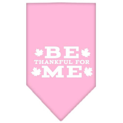 Be Thankful for Me Screen Print Bandana Light Pink Small