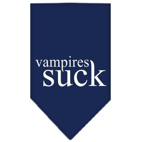 Vampires Suck Screen Print Bandana Navy Blue large