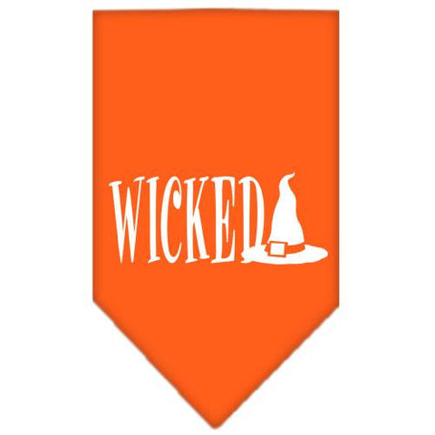 Wicked Screen Print Bandana Orange Large