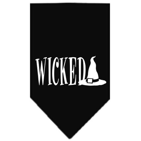 Wicked Screen Print Bandana Black Small