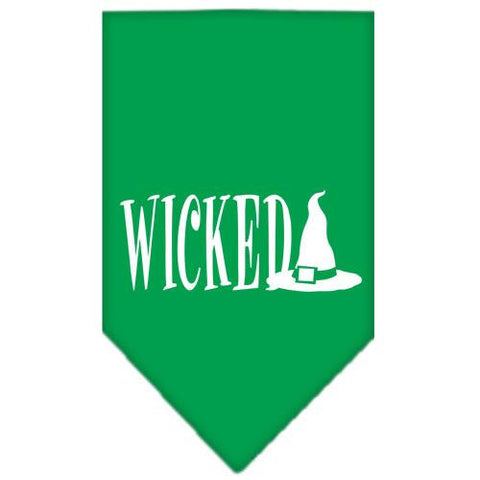 Wicked Screen Print Bandana Emerald Green Small