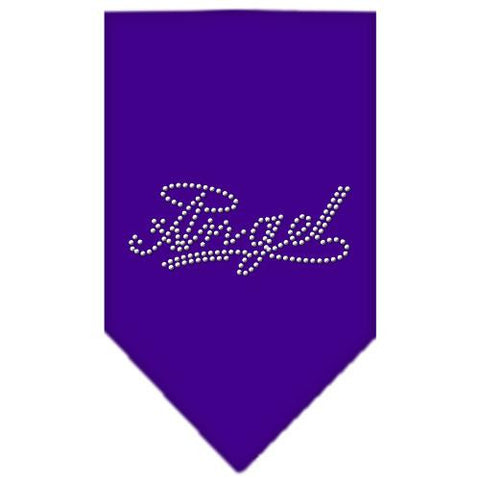 Angel Rhinestone Bandana Purple Large