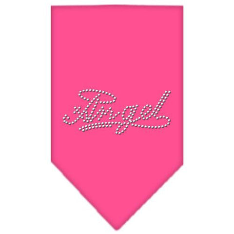 Angel Rhinestone Bandana Bright Pink Small