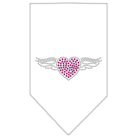 Aviator Rhinestone Bandana White Large