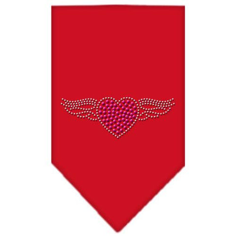 Aviator Rhinestone Bandana Red Small